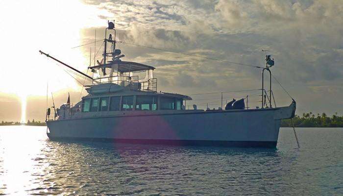 FPB 64 GREY WOLF at Anchor in Tahiti