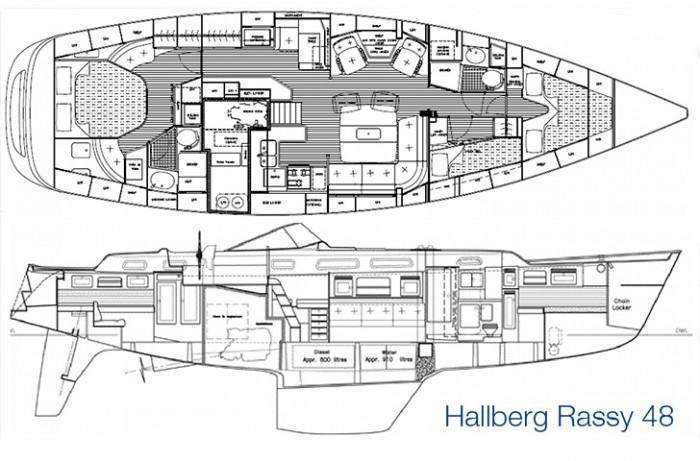 hallberg-rassy-48-layout