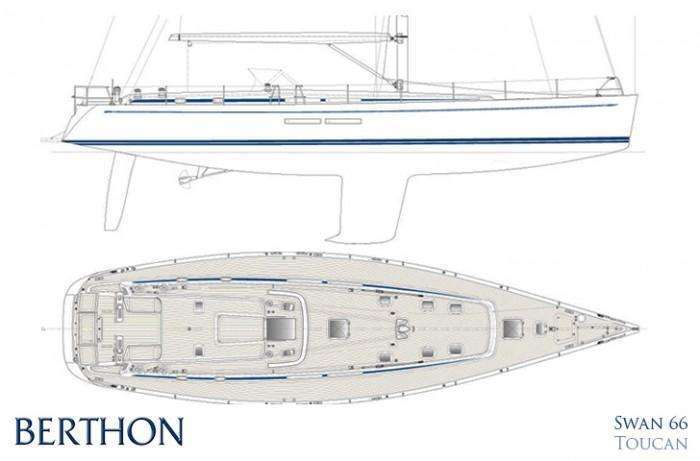 SWAN 66FD hull and deck plan