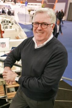 Berthon’s Hugh Rayner chats with Knut Heiberg-Andersen of Windy Boats