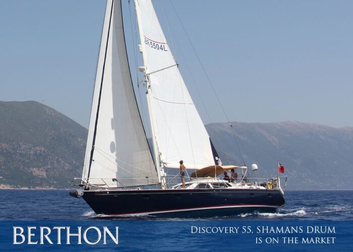 Benchmark blue water cruising yacht, Discovery 55 SHAMANS DRUM is on the market