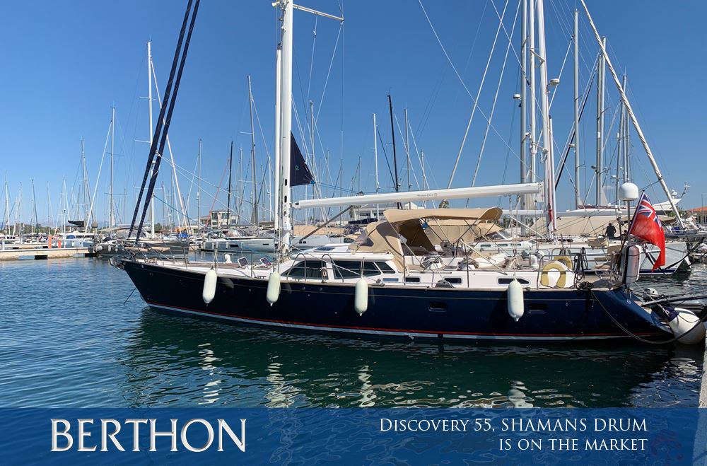 Benchmark blue water cruising yacht, Discovery 55 SHAMANS DRUM is on the market