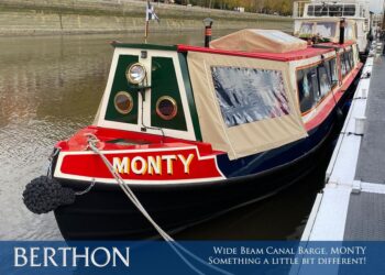 Wide Beam Canal Barge, MONTY – Something a little bit different!