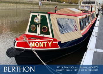 Wide Beam Canal Barge, MONTY – Something A Little Bit Different!