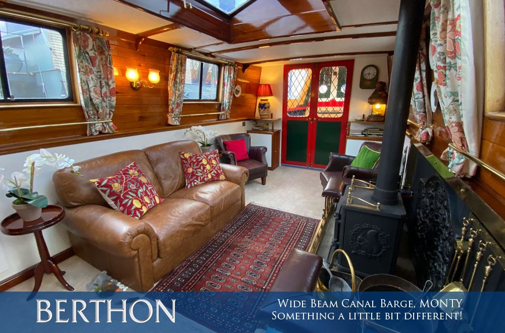 Wide Beam Canal Barge, MONTY – Something a little bit different!