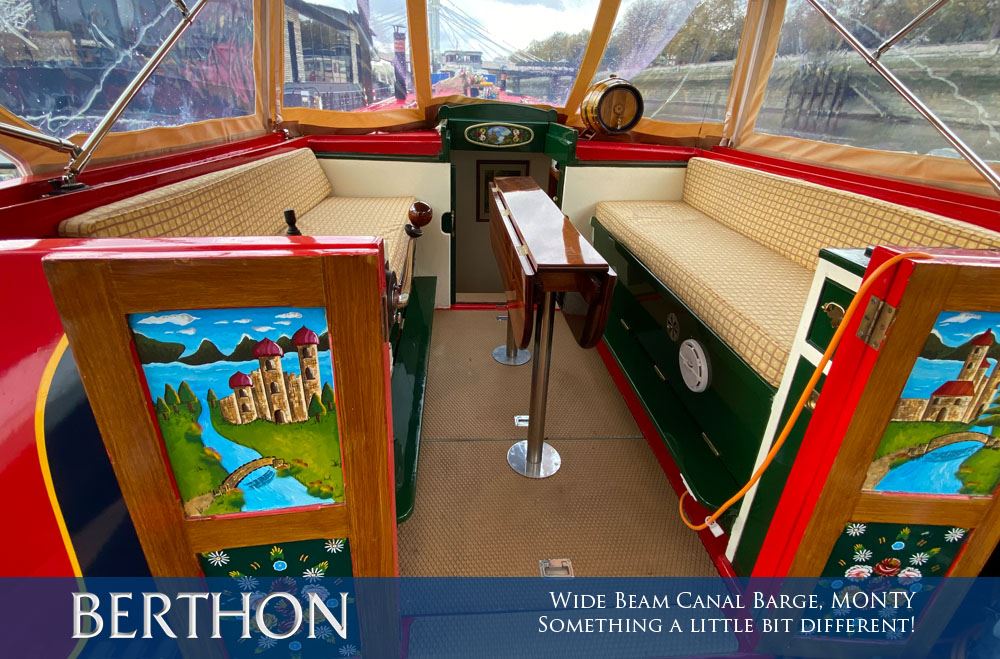 Wide Beam Canal Barge, MONTY – Something a little bit different!